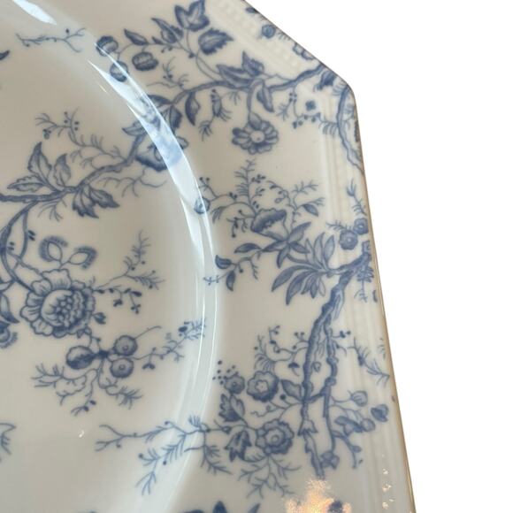 Grace Teaware Blue & White Floral Porcelain Salad Plates 7.5in Set of 4 NEW - Picture 6 of 11